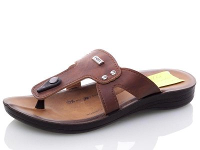 Шлепки подростковые Lenase (36-39) LS1058 корич (лето)