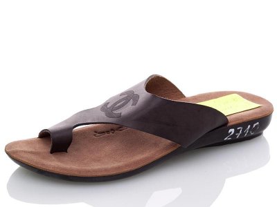 Шлепки подростковые Lenase (36-40) LS2710 т.корич (лето)