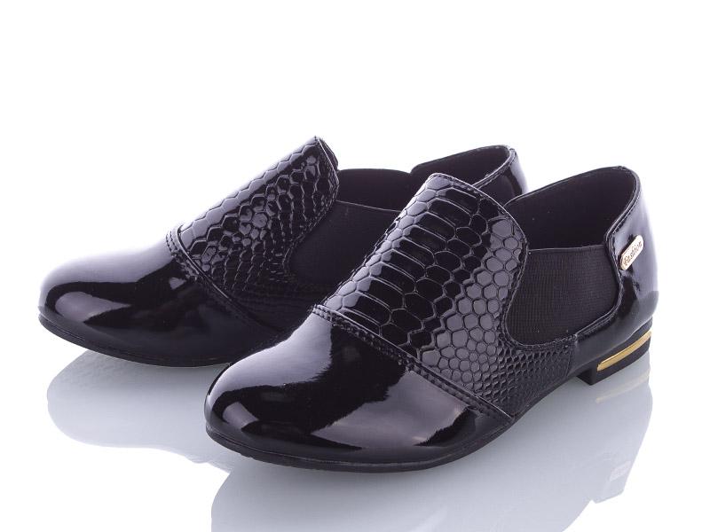 Туфли для девочек Clibee (31-36) F827B black (деми)