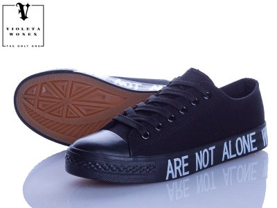 Кеды подростковые Violeta (36-41) 888-3 black (деми)