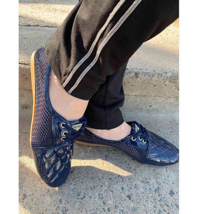Мокасины женские DeMur (36-40) 001 blue (лето)
