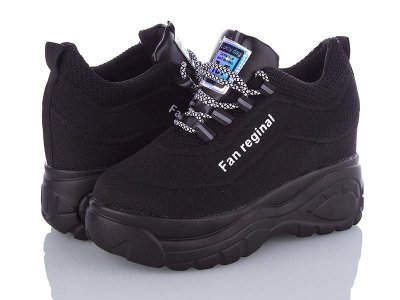 Сникерсы женские ADA (36-41) P766 black (деми)