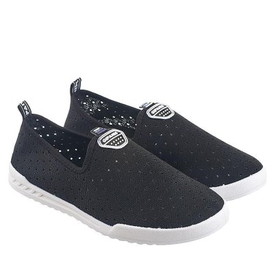 Слипоны мужские DeMur (41-45) 932 black (лето)
