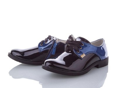 Туфли для девочек Clibee-Apawwa (31-36) 809 black-blue (деми)