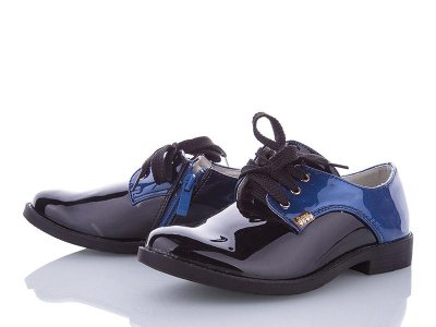 Туфли для девочек Clibee-Apawwa (31-36) T809 black-blue (деми)