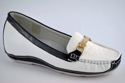 Мокасины женские Chunsen (36-41) 6366-3white-blue (деми)