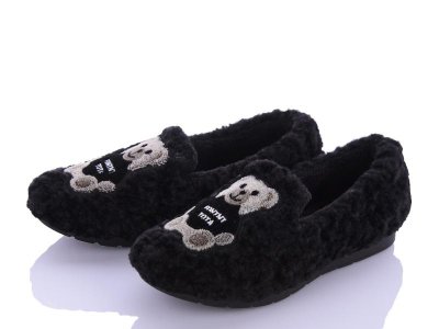 Мокасины женские зима Super Gear (36-41) PV803 black (зима)