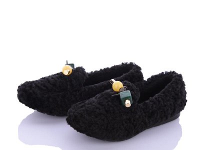 Мокасины женские зима Super Gear (36-41) PV806 black (зима)