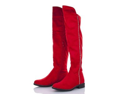 Сапоги женские Zoom (36-41) NC777 red (деми)