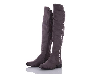 Сапоги женские Zoom (36-41) NC777 grey (деми)