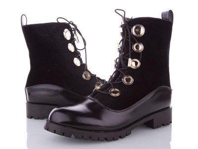 Ботинки женские Zoom (36-41) R113 black (деми)