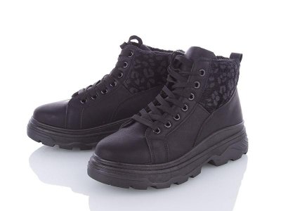 Ботинки женские Zoom (36-41) LV90-1 black (деми)