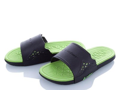 Шлепанцы мужские Nadin (41-47) 82496 black-green (лето)