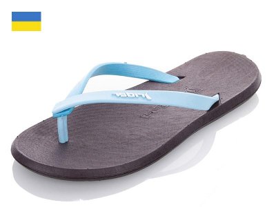 Шлепки женские Spandi (36-40) R1 blue-l.blue (лето)