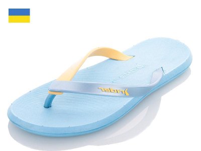 Шлепки женские Spandi (36-40) R1 blue-yellow (лето)