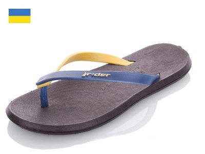 Шлепки женские Spandi (36-40) R1 navy-yellow (лето)