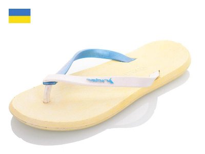 Шлепки женские Spandi (36-40) R1 beige-navy (лето)