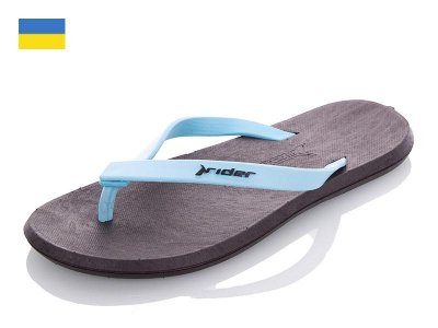 Шлепки женские Spandi (36-40) R1 l.blue-black (лето)