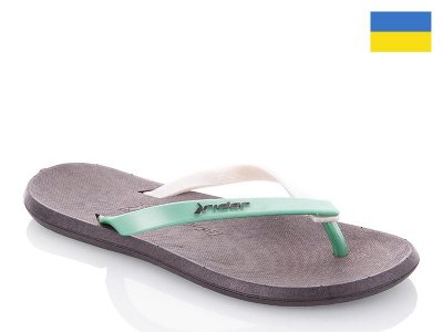 Шлепки женские Spandi (36-40) R4 green-l.grey (лето)
