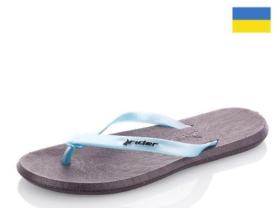Шлепки женские Spandi (36-40) R4 l.blue-black (лето)