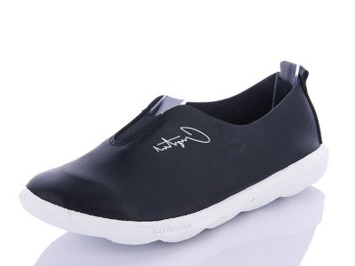 Слипоны женские Inblu (36-41) 10V black (деми)