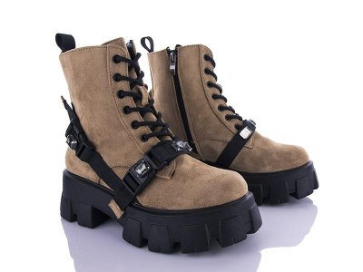 Ботинки женские Star (36-41) XX07 khaki (деми)