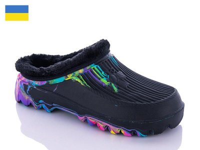 Галоши женские Sanlin2 (36-41) MA11 черный попугай (зима)