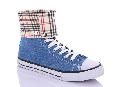 Кеды подростковые Lancast (36-41) JS1312 blue-beige (деми)