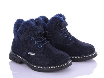 Ботинки для девочек Apawwa (27-32) H189 d.blue (зима)