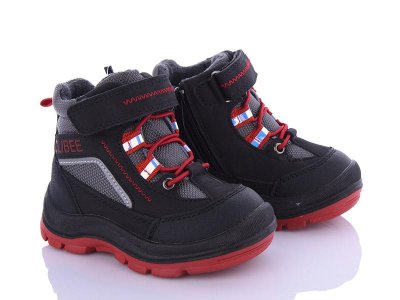 Ботинки для мальчиков Clibee (21-26) P536 black-red (деми)