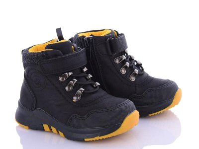 Ботинки для мальчиков Clibee (21-26) P537 black-yellow (деми)