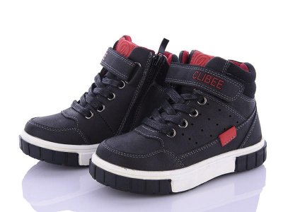 Ботинки для мальчиков Clibee (26-31) P539 black-red (деми)