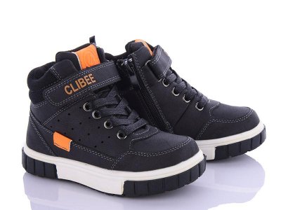 Ботинки для мальчиков Clibee (26-31) P539 black-orange (деми)