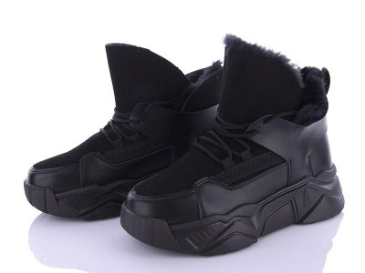 Ботинки женские зима Zahar (36-41) B56 black пена (зима)
