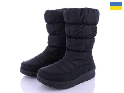 Дутики женские Sila (37-41) D006 black (зима)