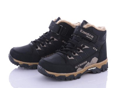 Ботинки детские зимние для мальчиков OkShoes (31-35) 3304-13 евромех (зима)
