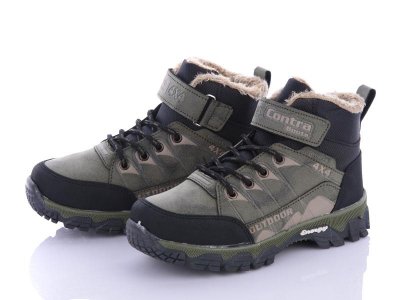 Ботинки детские зимние для мальчиков OkShoes (31-35) 3304-17 евромех (зима)