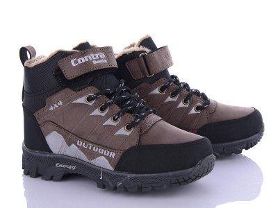 Ботинки детские зимние для мальчиков OkShoes (31-35) 3304-22 евромех (зима)