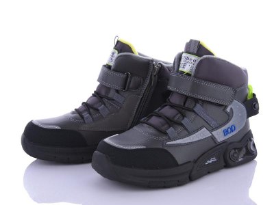 Ботинки для мальчиков Цветик (32-37) P642 black-green (деми)