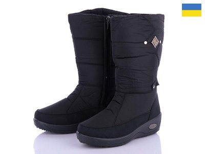 Дутики женские DreamStan (37-42) Д008 черный (зима)