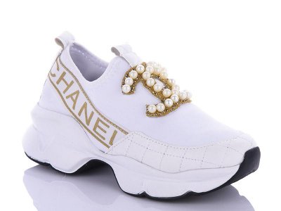 Кроссовки женские Jumay (36-40) Ch жемчуг белый (деми)