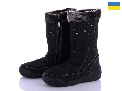 Дутики женские DreamStan (38-42) 709 черный (зима)