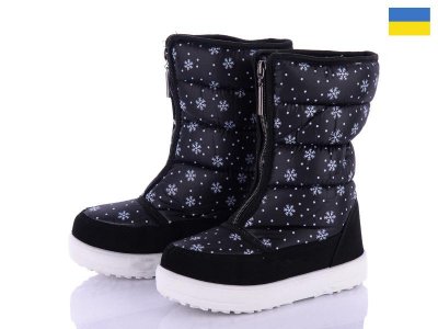 Дутики детские DreamStan (30-35) MC703 черный БП (зима)