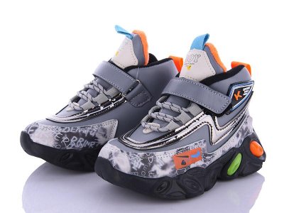 Детские зимние кроссовки для мальчиков Мир (26-31) A215B grey (зима)