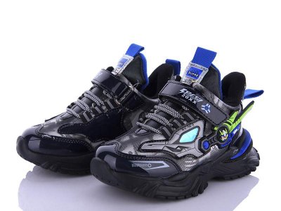 Детские зимние кроссовки для мальчиков Мир (26-31) A211B black-blue (зима)