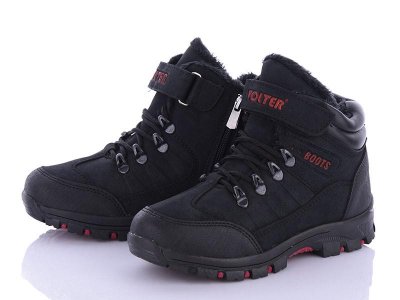 Ботинки детские зимние для мальчиков OkShoes (31-35) 3304-34 евромех (зима)