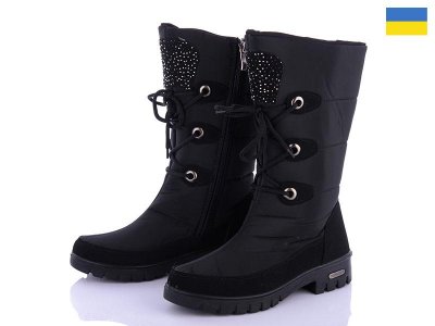 Дутики женские Paolla (37-41) 3401 черный (зима)