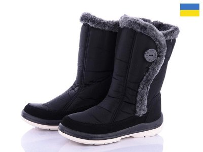 Дутики женские Paolla (37-41) D5 черный (зима)