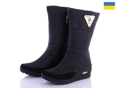 Дутики женские Paolla (37-41) 2909 черный (зима)