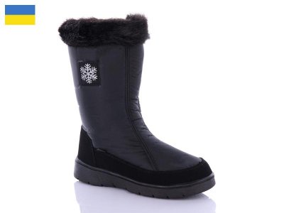 Сапоги женские зима Slipers (38-42) 005 черный (зима)